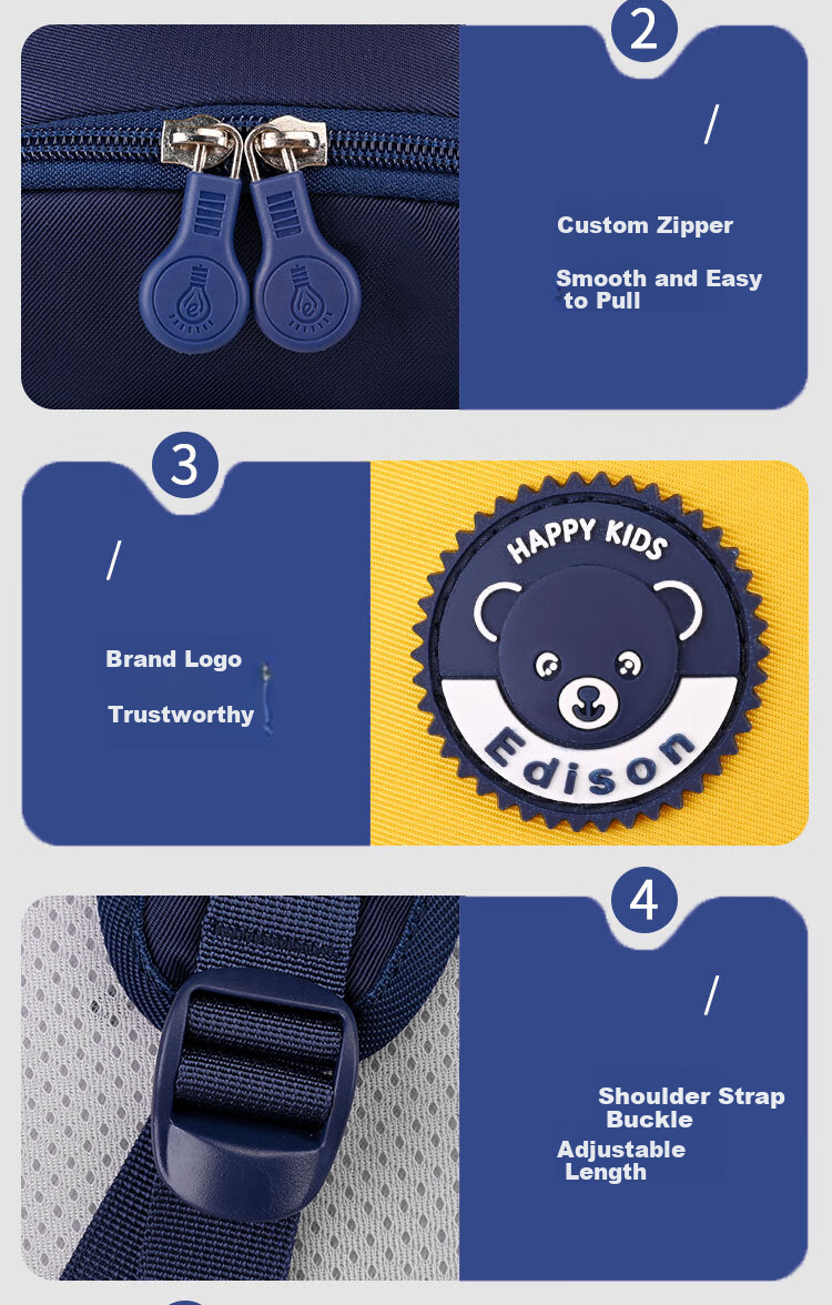 Edison Kindergarten Backpack for Preschoolers, Elementary School Students, Children's Outdoor Study And Travel, Small Backpack 2428-1 17