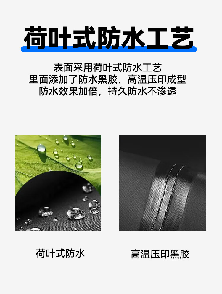 Gongqiyou Reflective Adult Raincoat Set Split Type Polyester Chunya Mesh Lining Black XXXL Waterproof Rain Pants for Cycling Traffic 1