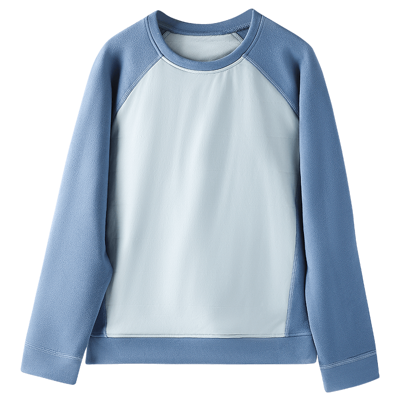 Yalu Children's Winter Warm Top Unisex Kids Wool Patch Thickened Base Shirt Baby Thermal Innerwear Outerwear