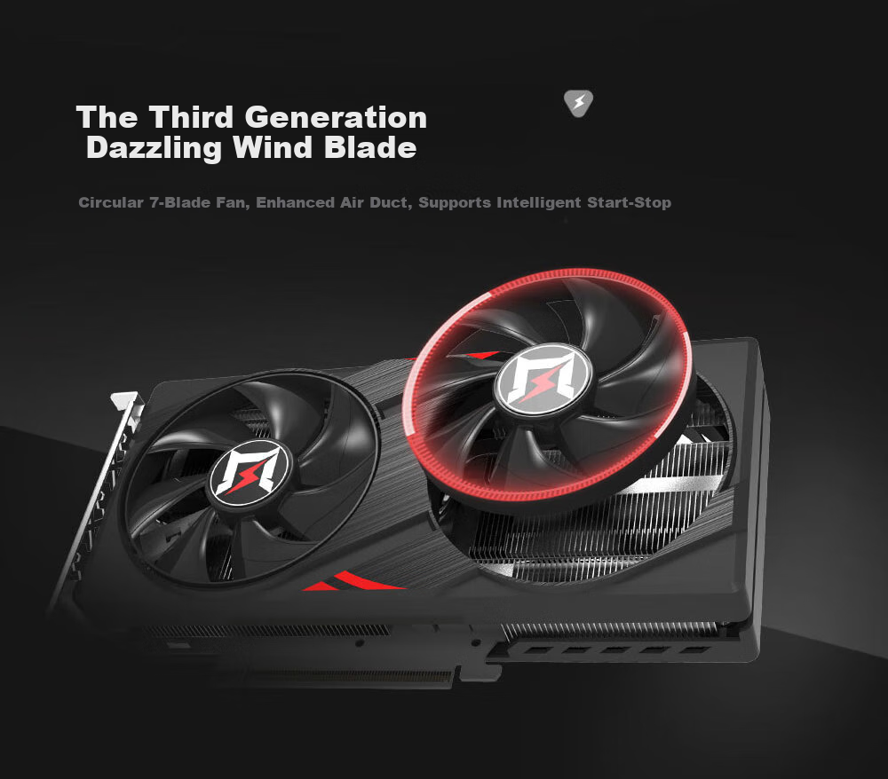 GAINWARD GeForce RTX 5050 Zhui Feng OC 8G Graphics Card, DLSS 4, for E-Sports Gaming/Design Editing/AI Local Deployment/Live Streaming Entertainment 8