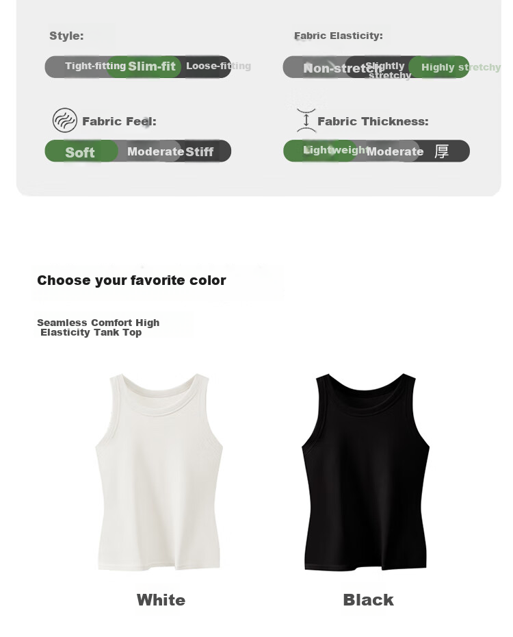 GUJIN Sleeveless Camisole Tank Top Knit Sweater Elegant Inner Wear Can Be Worn Alone Or As Undershirt Cotton No Chest Pads 13