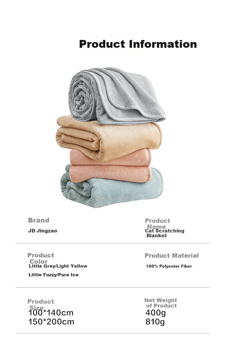 JD Original Cat Snuggle Blanket, Flannel Cat-Feel Class A Quilt, Summer Nap Air Conditioning Blanket, Sofa Throw, Xiao Hui Hui, 1x1.4m 17