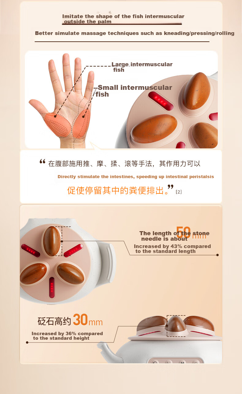 Keaiyuansu Xiaoxianghu Pro Gift Box Edition, Stone Abdominal Massager, Automatic Belly Kneading Device for Promoting Intestinal Peristalsis, Constipation Relief, Excess Fat Reduction, Mid-Autumn Festival Gift for Elders And Girlfriends 8