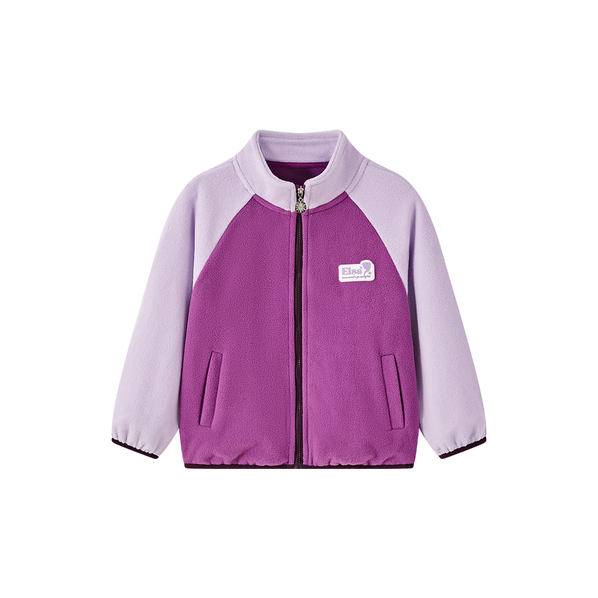 Disney Frozen Elsa Plush Fleece Jacket for Girls 2025 Autumn New Children's Casual Patchwork Top