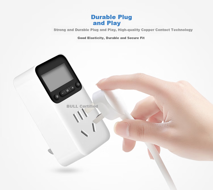 BULL Mechanical Timer Socket/converter, Power Outage Detection, 24-Hour Cycle, Suitable for Electric Water Heaters/mobile Phone Companion GND-2 12