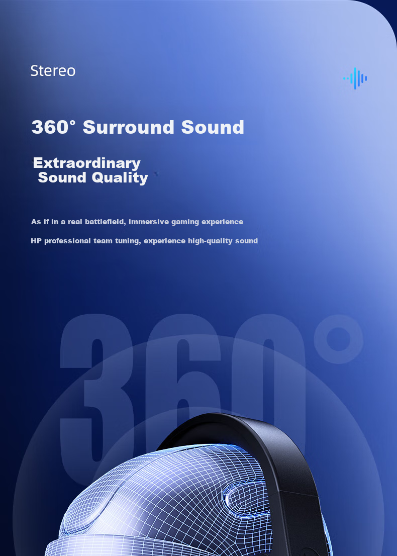 HP DHE-8013 Wired Headphones, Noise-Cancelling Stereo Surround Gaming Headset, Suitable for Study And Entertainment on Computers And Laptops, Changwan Triangle 7