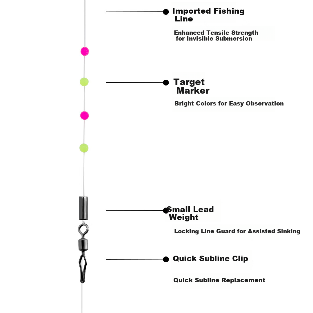 Xiangmao Fishing Line Set for Small Bait, Baition Carp Fishing Hook Line, Small Bait Float Set, Finished Product Stream Fishing Line Set 10