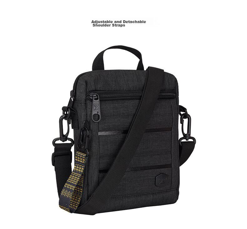 CAT Shoulder Crossbody Bag, Casual EVA Sports 7-Inch IPad Bag, Journalist Bag, Vertical Gift, Black, 84029 7