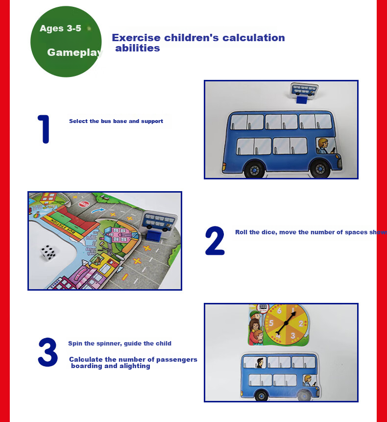 Kuaimanhu OrchardToys Bus Stop Sensory Learning Early Education Toy for Boys And Girls Aged 3-8, Birthday Gift 9