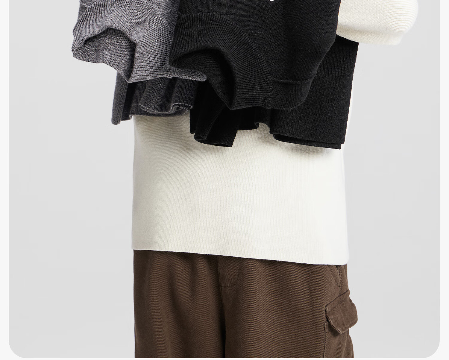 Zuo Xi Boys' Base Layer Sweater Big Kids Autumn Winter 2025 New Children's Half Turtleneck Knitwear Boys Gray 150cm 1