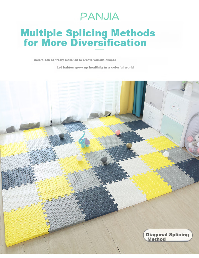 Ledi Children's Interlocking Crawling Mat, 6 Pieces, 60*60CM Foam Floor Mat, Thickened Tatami for Home Use 8