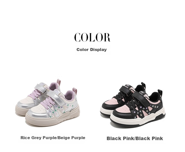 ABC KIDS Children's Canvas Shoes, Autumn Kids' Shoes, Girls' Low-Top Casual Sneakers, 3536 Black/pink, Size 26 3