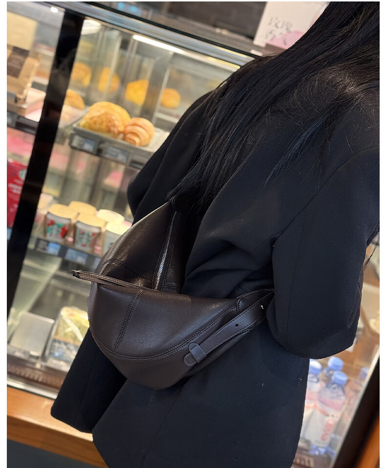 YUYULA Women's Cowhide Crossbody Dumpling Bag Fashion Brand Shoulder Bag Birthday New Year Gift for Girls Girlfriend 3