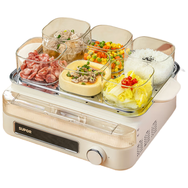 Genas Electric Steamer Special Glass Bowl for Steamed Eggs Baby Food Microwave Oven Square Small Bowl for Single Meals