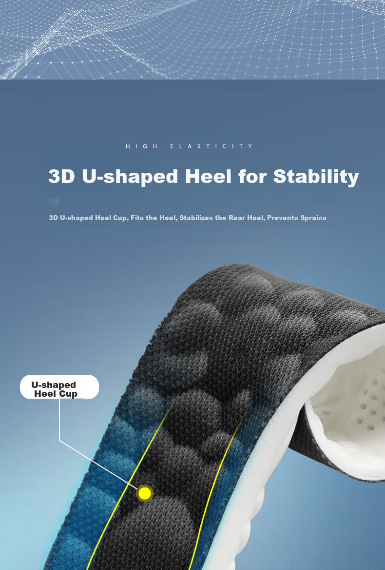 FOOTOPPO Squishy Sports Shoe Insoles for Men, Military Training Ultra-Soft Basketball Shoes, Running Shoes Insoles, Soft And Bouncy Shock-Absorbing PU Insoles for Wome 7