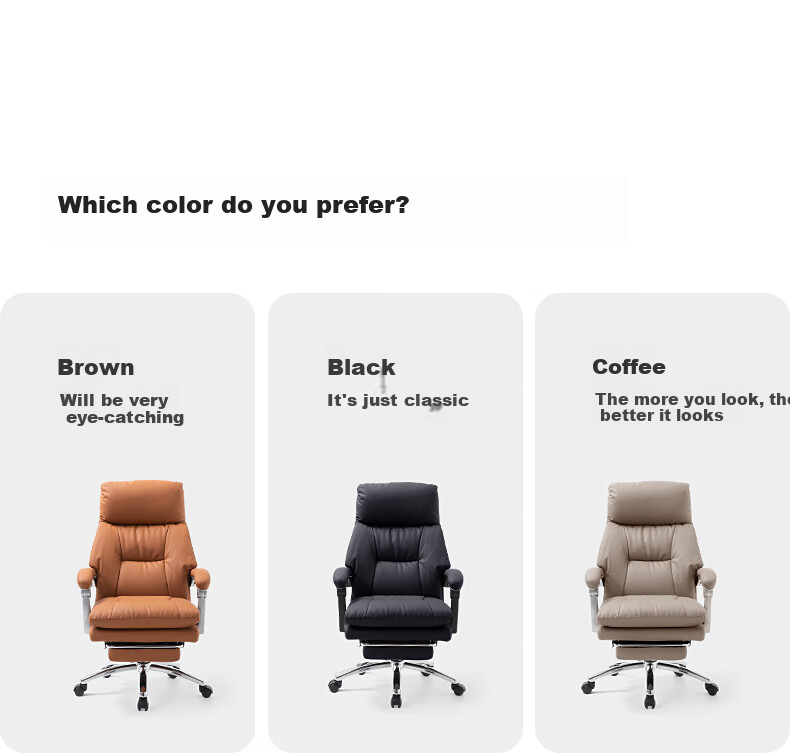 Guquan Ergonomic Office Chair, Computer Chair, Reclining Chair, Comfortable for Long Sitting, Executive Chair, Home Chair C570 Black 23