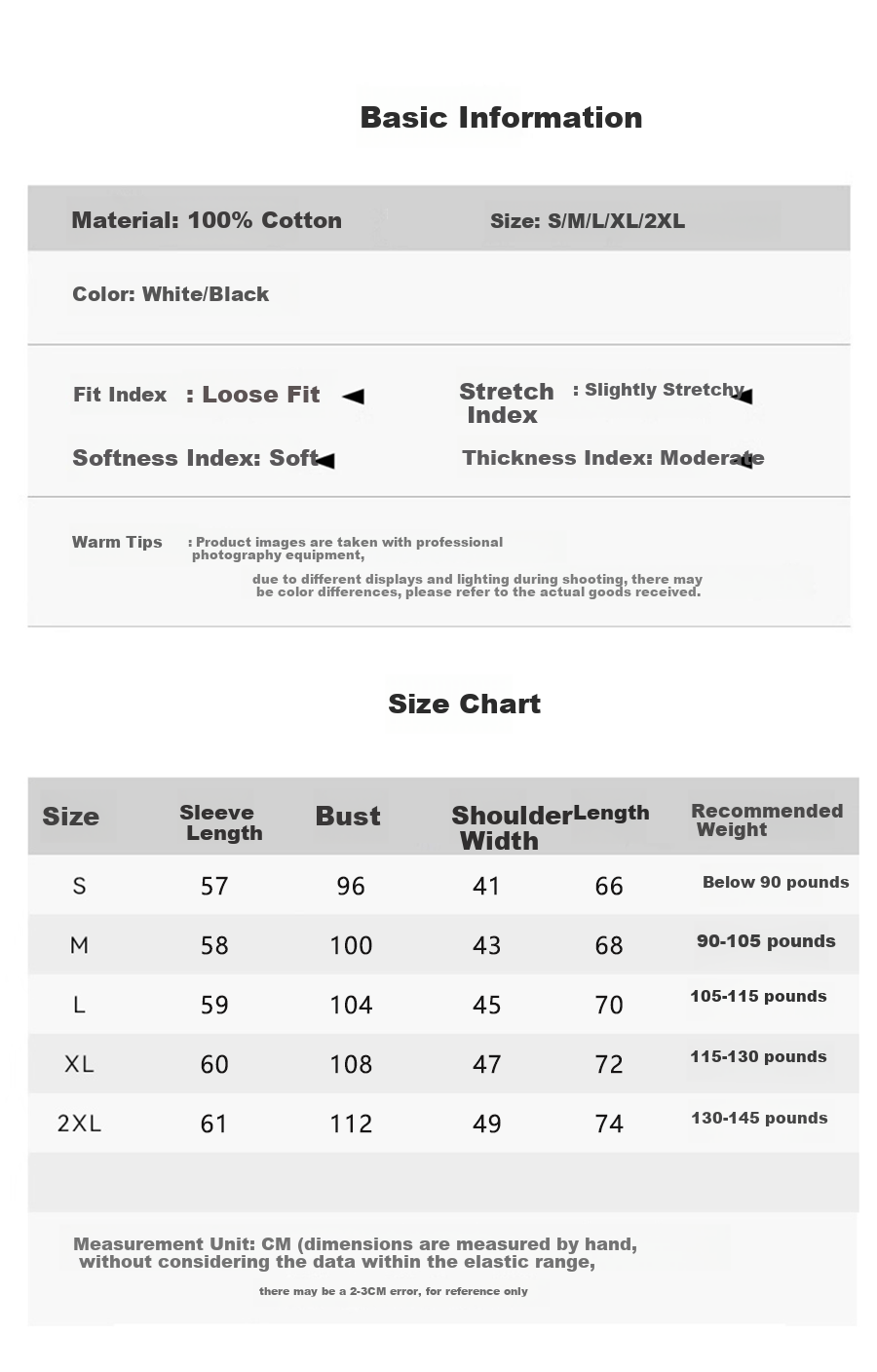 NOME White Pure Cotton Long-Sleeve T-Shirt, Women's Inner Layer for Autumn, Loose-Fitting Round Neck Solid Color Base Shirt, White, M 4