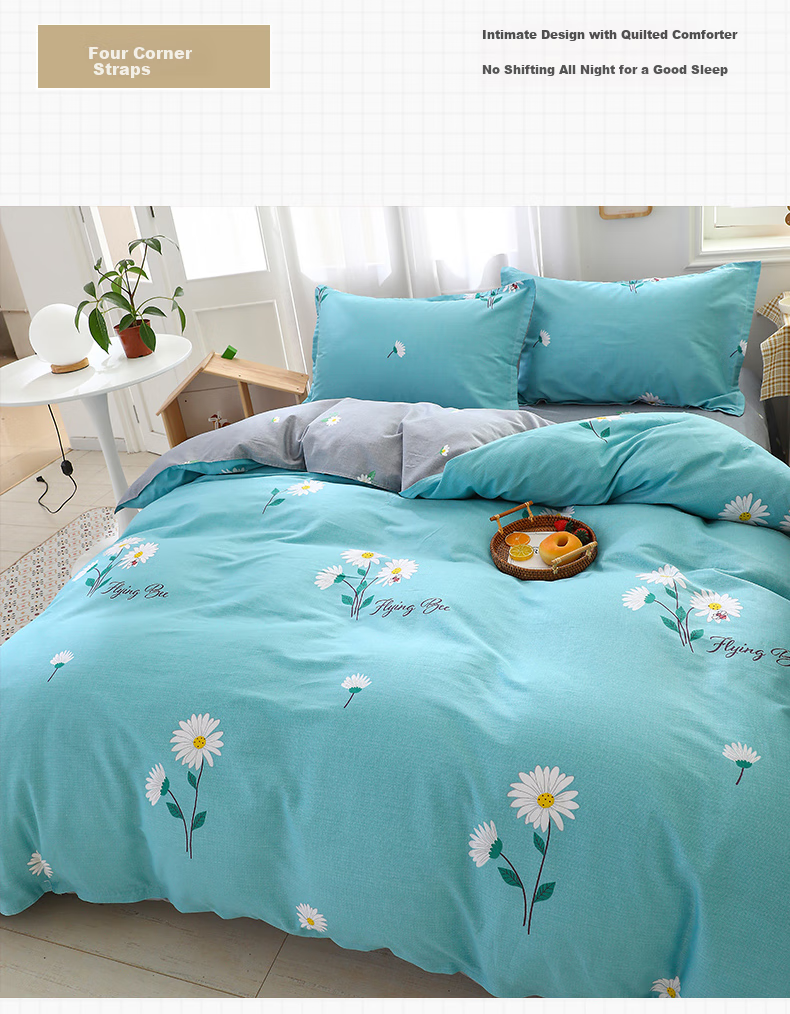Yunjin Class A Antibacterial Pure Cotton Duvet Cover, Single Piece, 100% Cotton, Printed, Single Bed, Dormitory Use, 150x200cm, Xiao Zhi Ju 18