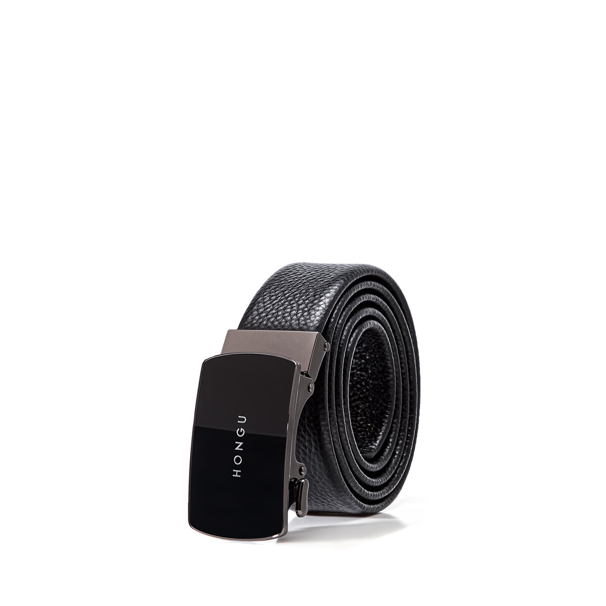 HONGU Men's Genuine Leather Automatic Buckle Belt Casual Waistband Youth Pants Belt Gift Box 120cm New Year Birthday Gift 6