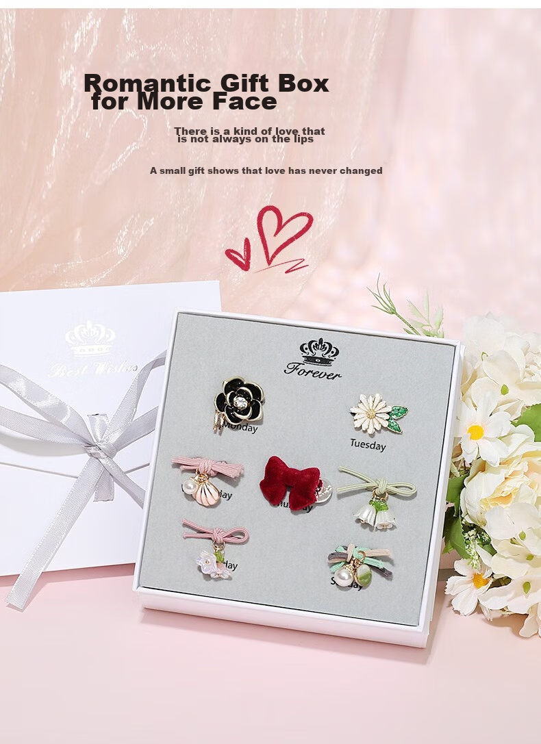 Gunai Weekly Hair Ties, Ponytail Holders, Hair Bands, Headbands, Hair Accessories Set, Birthday Gift for Girlfriend 10