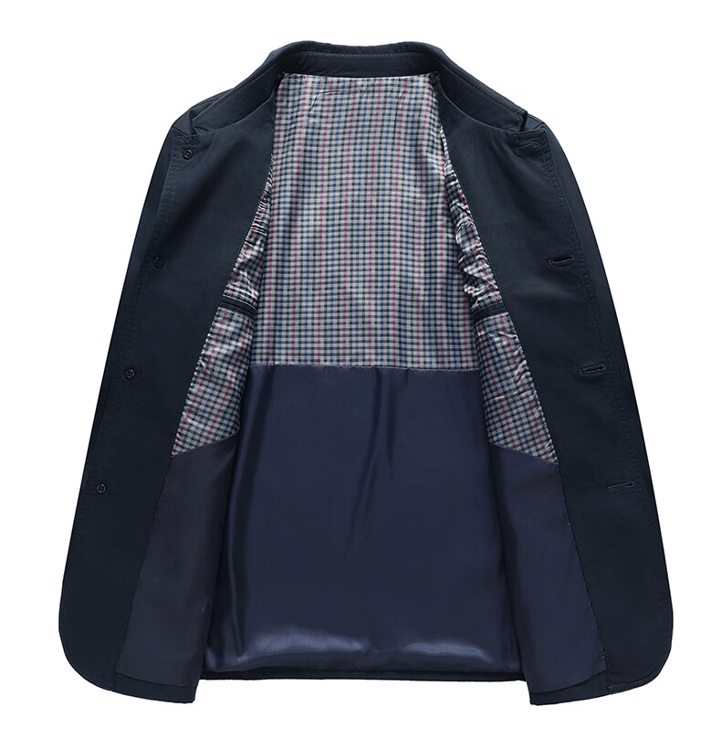 ROMON 100% Pure Cotton Jacket for Men, Middle-Aged And Young, Spring And Autumn Outerwear, Workwear Casual Lapel Dad's Outfit, Men's Jacket 12