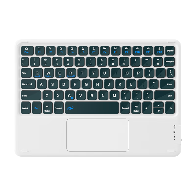 B.O.W Hangshi X19C Touch Wireless Bluetooth Keyboard Silent Compatible with Apple Huawei Xiaomi iPad Tablet Female Office Ultra-thin Portable Rechargeable Keyboard Dark Night Green