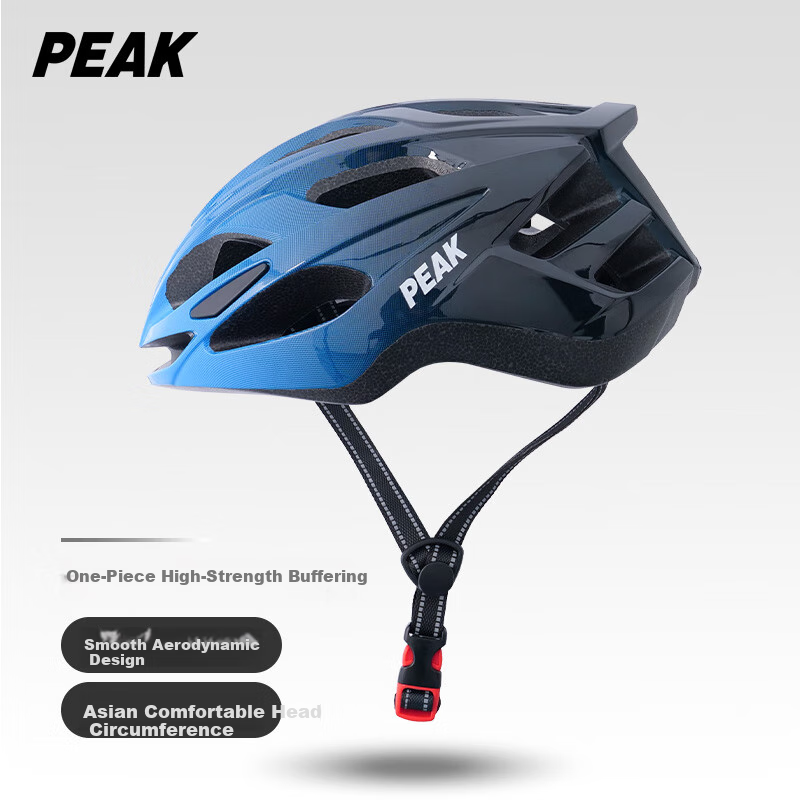 Pike Bicycle Helmet, Mountain And Road Bike Riding Helmet for Men And Women, One-Piece Molded Safety Helmet, Classic Style in Gradient Blue
