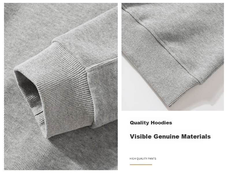 JEEP SPIRIT Sweatshirt for Men, Spring And Autumn Thick Warm Long-Sleeve T-Shirt, Fashionable Loose Athletic Casual Menswear, Light Gray XL 9