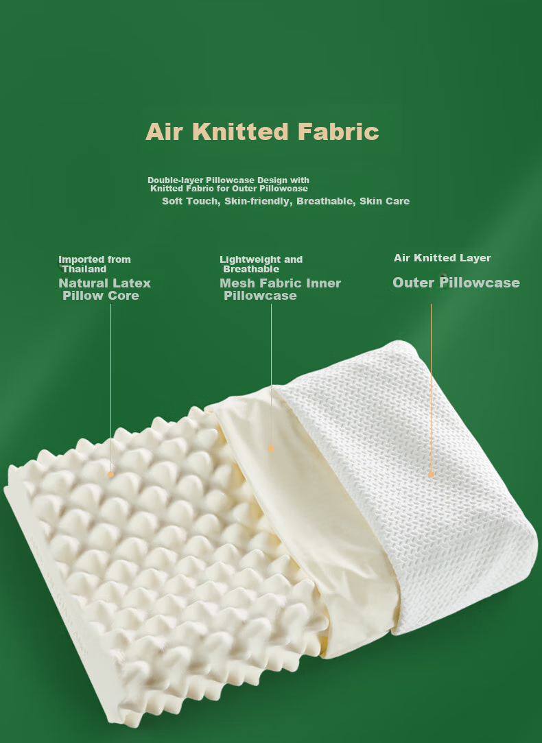 LUOLAI Home Textiles, Thai Latex Pillow, Imported Natural Latex Adult Neck Support Pillow Core, 40*60cm 8