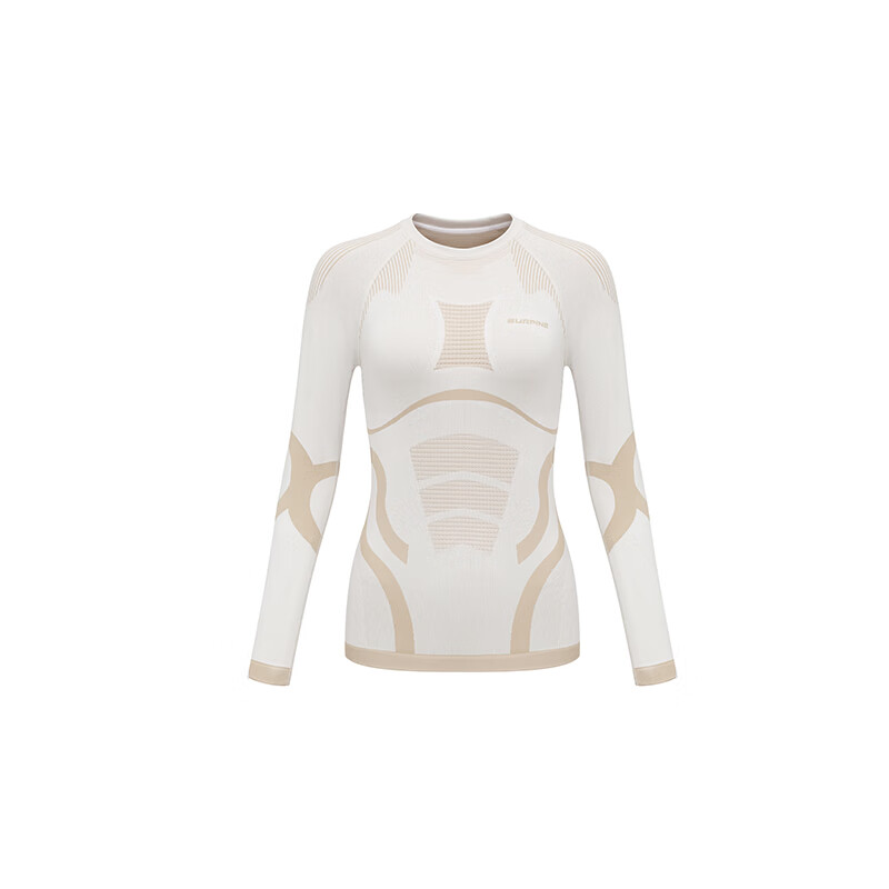 SURPINE Yuxue Series Merino Wool Quick-Dry Ski Base Layer Women's Functional Underwear, Snow Birch White Top L