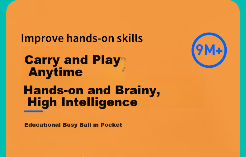 Auby Infant And Toddler Toy Busy Ball, Hand-Held And Grasping Training, Early Education Enlightenment, First Birthday Gift, for Boys And Girls, 9 Months+ 4