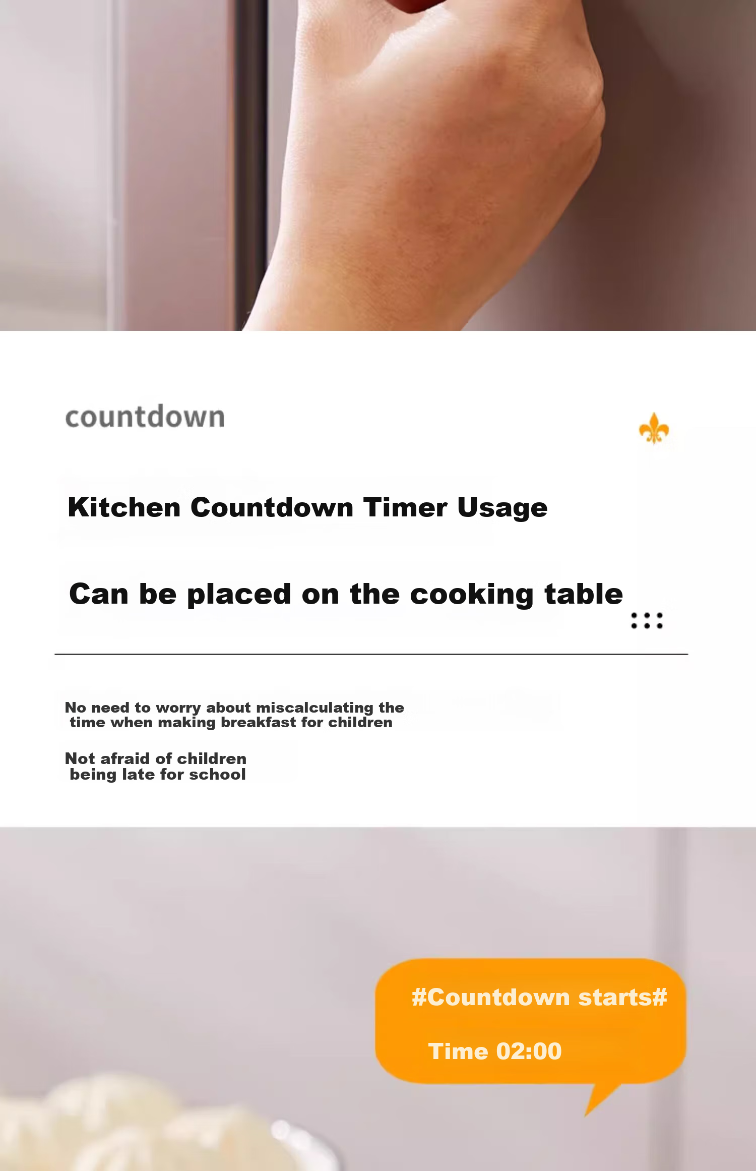 Deming Kitchen Timer Mechanical Core, Visualized Time Magnetic Timer, Kitchen Baking Countdown Timer 6
