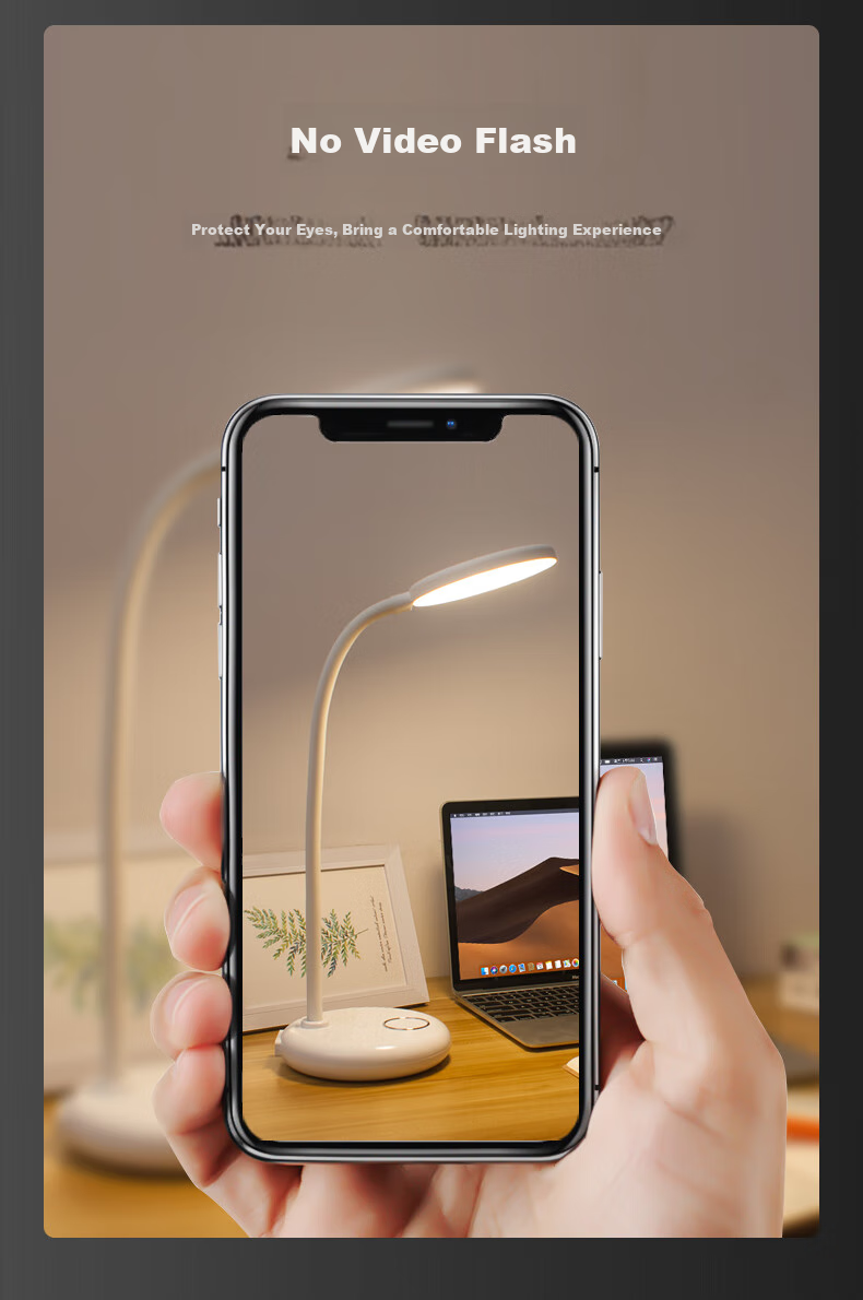 Haoshili USB Rechargeable Small Desk Lamp for Children, College Students, Dormitory, Bedroom, Office, Work, Study, Reading LED Desk Lamp 4