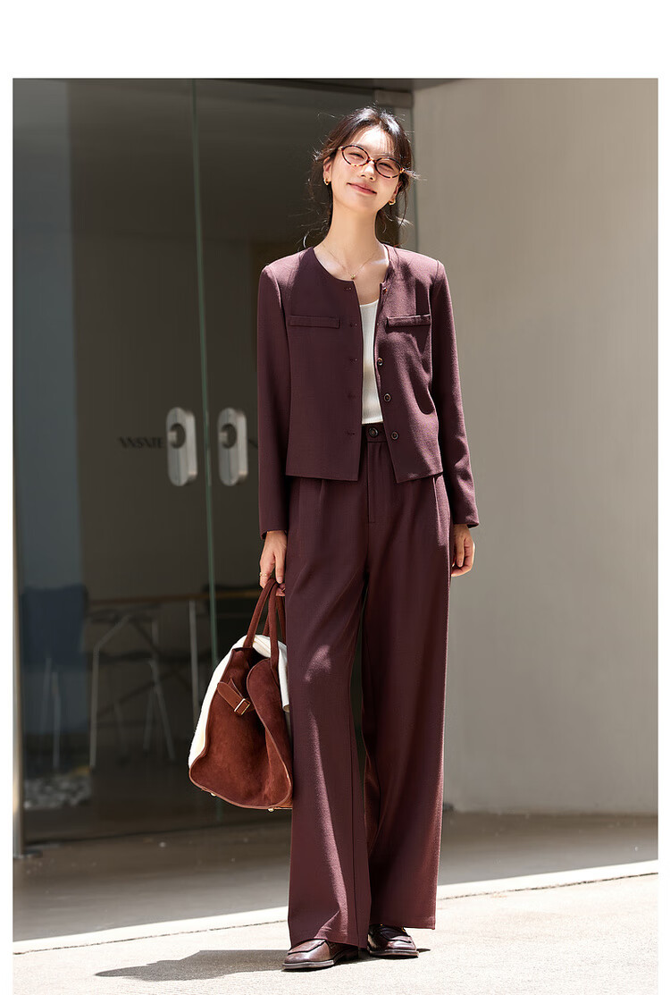 Fansiman Elegant Fashion Women's Set Top with Long Pants New Stylish Two-Piece Set Dark Gray XL 9