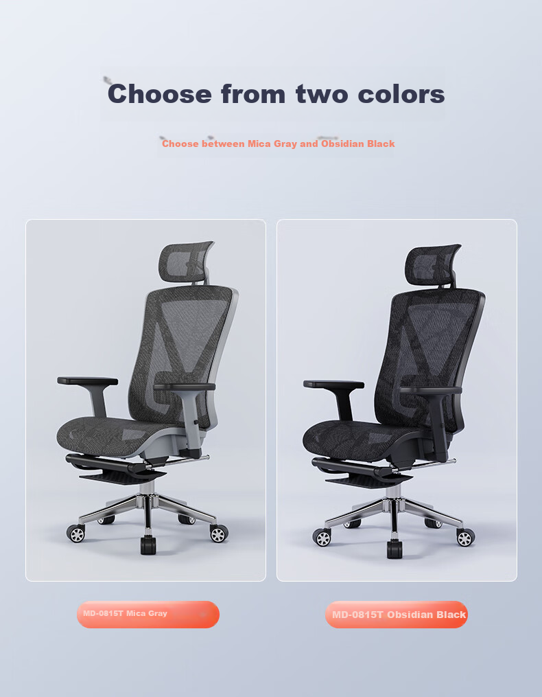 BECAUSES Ergonomic Chair, Multifunctional Comfortable Office Chair for Long Sitting, Reclining Nap Computer Chair, Gaming Chair, 0815T Black 4