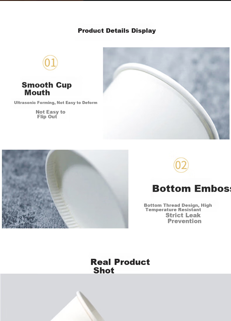 Edo Disposable Tasting Cups, Thickened Heat-Resistant Sample Cups for Snacks And Food Testing, Paper Cups, 50ml*200 Pieces 2