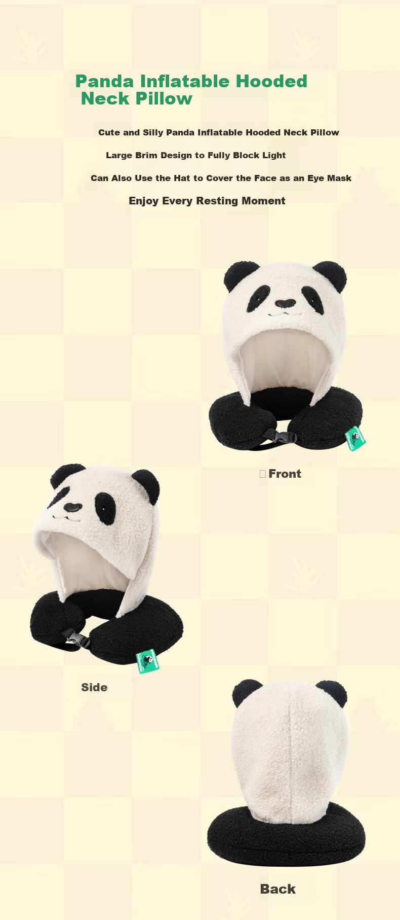 Tbh Elephant Travel Nap Set: Nap Blanket, Canvas Bag, Car Neck Pillow, Hugging Pillow, Air Conditioning Blanket Three-Piece Set 5