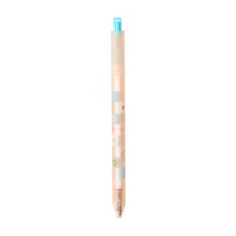 KACO x SMILEYWORLD 0.5mm Retractable Gel Pen Black Ink Bullet Tip Cute Pink Signature Pen Student Exam Pen Carbon Pen 1 Piece