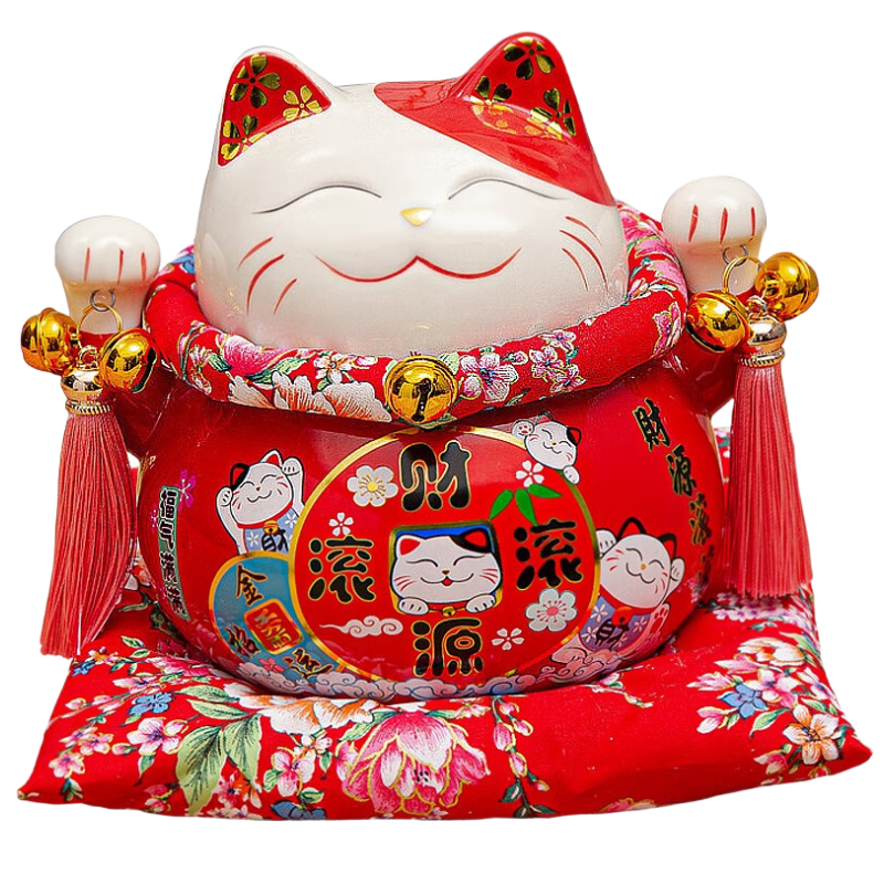 Bantanshan Lucky Cat Figurine Girls' Coin Bank Creative Opening Gift Ceramic Cashier Counter Piggy Bank