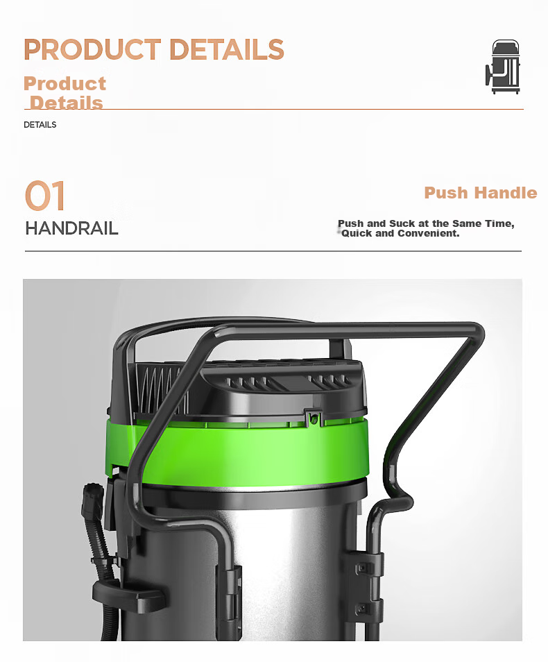 Jienuo 5400W High-Power Wet And Dry Commercial Industrial Vacuum Cleaner with Strong Suction for Factories, Workshops, Dust And Water Absorption JN-301T Edge Push And Suctio 15