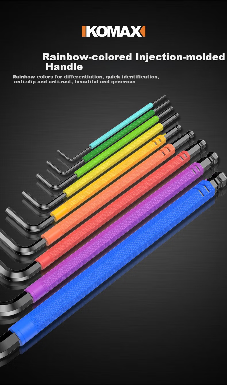 KOMAX Hex Key Set, Universal Star Wrench, Hexagonal Screwdriver, Extended Hexagonal Tool 4