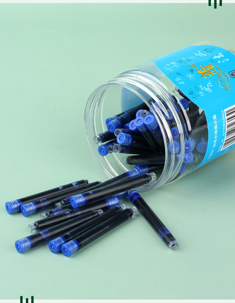 HERO Erasable Ink Refill 2103C Replaceable Disposable Ink Cartridge Erasable Pen Magic Pen 3.4mm Diameter 10-Pack Blue 3