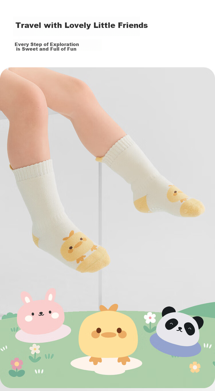 BALABALA Baby Socks, Winter Warm Socks, Infant Short Socks, Cold-Proof Jacquard Knee Protection, 208425172203 3