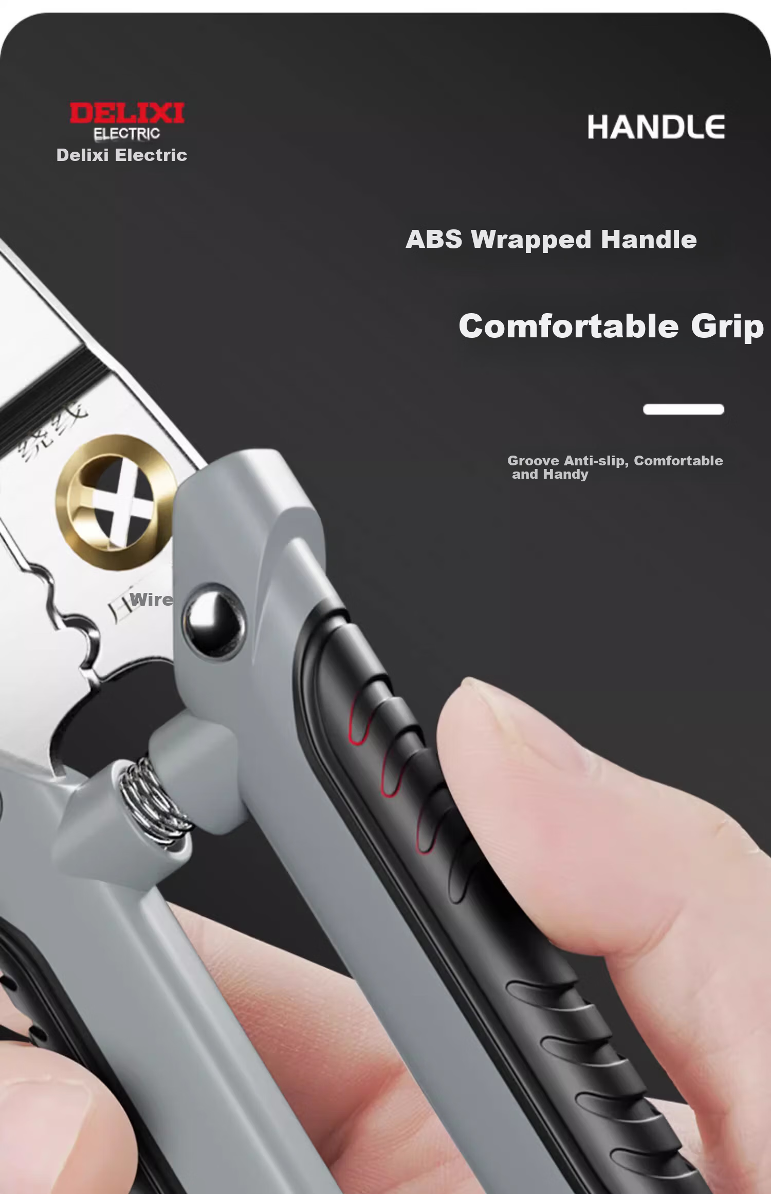 DELIXI Wire Stripping Pliers, Electrician's Specialized Wire Cutter, Multifunctional Stripping Pliers, Handheld Multi-Function Wire Separator And Crimping Pliers 16