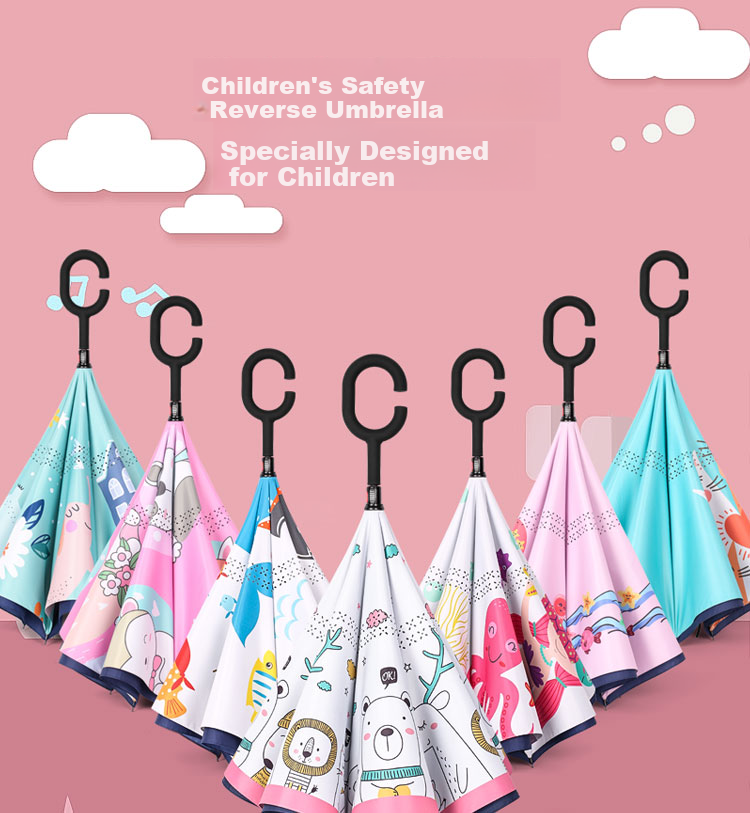 Qimaimai Children's Umbrella, Safety Reverse Umbrella, Sun Umbrella, Shade Umbrella, Sun Protection Umbrella, Kindergarten And Primary School Student Boy Small Umbrella 1