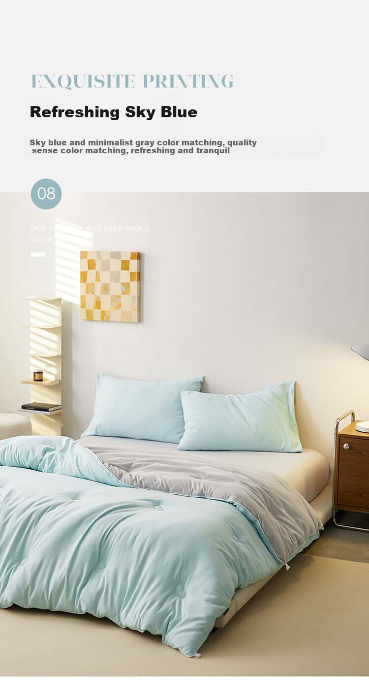 Dohia Soybean Fiber Spring And Autumn Comforter, Class A 50% Soybean Fiber Quilt, Single Bedding, Approximately 3 Jin (1.5 Kg), 152*218cm 8