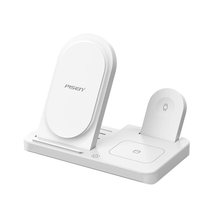 PISEN Wireless Charging Stand for Apple IPhone 18 Pro/17, Huawei, Xiaomi Phones, IWatch, AirPods Pro 3 Earphones Charging Dock