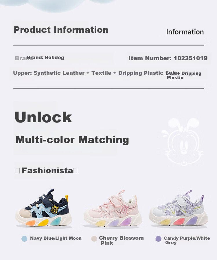 BOBDOG Kids Spring Breathable Toddler Shoes Girls Comfortable Functional Shoes 102351019 Sakura Pink Size 24 1