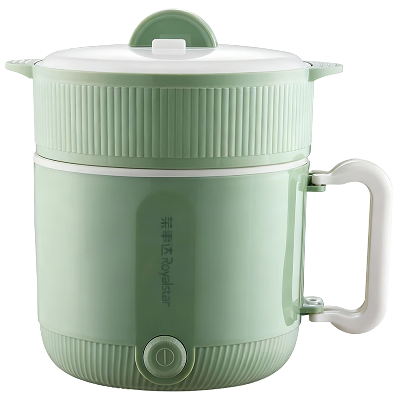 Royalstar Electric Cooking Pot Foldable Portable Small Electric Cooker for Dormitory Household Student Room All-in-One Instant Noodle Hot Pot Electric Heating Pot Titanium Coating Multifunctional Pot 