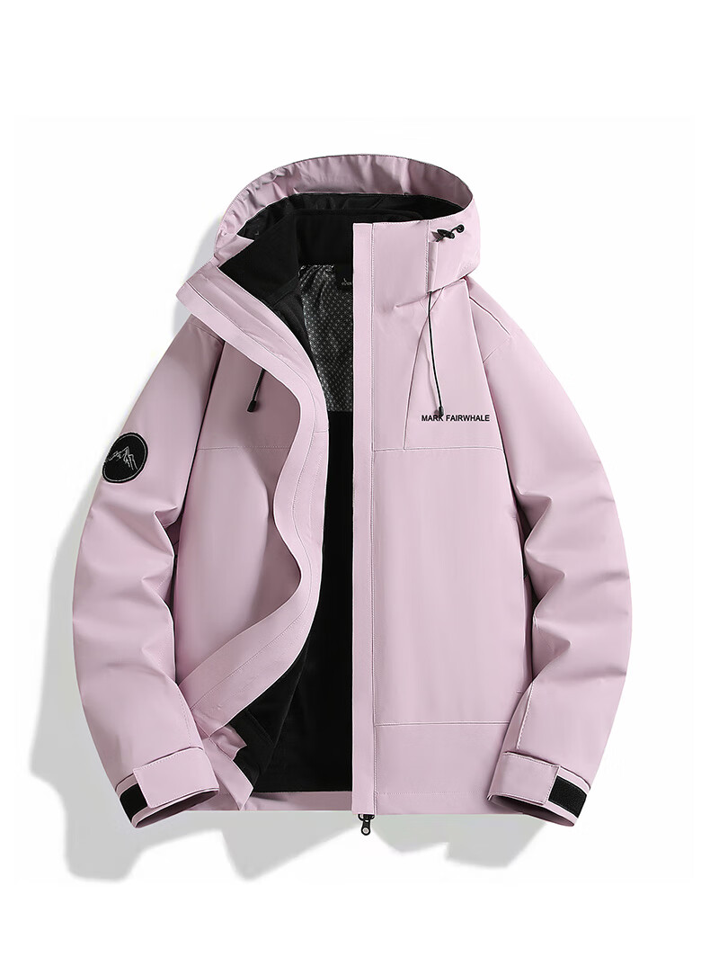MARK FAIRWHALE 3-in-1 Unisex 2025 New Autumn Winter Outdoor Windproof Waterproof Couple Jacket Oxidized Orange L 2